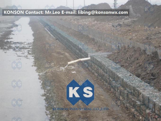Galvanisierter Eisen-Draht, der sechseckig,/Gabions-Kästen für die Flussbank-Hinderung gefangen worden sein würden